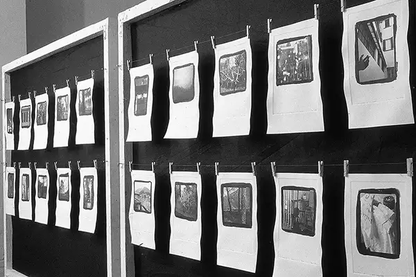 Installation view of Palladium prints from Italy, 2002, by Daniel Cosentino